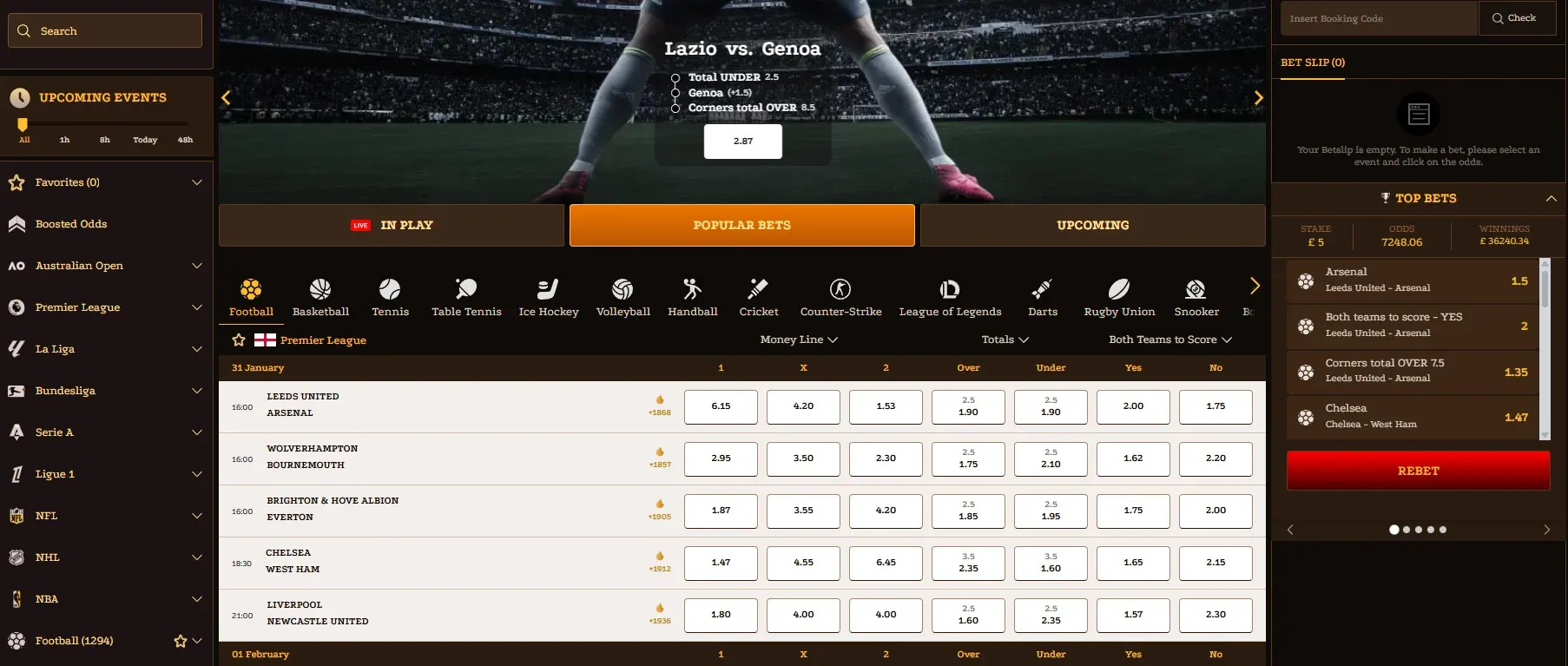 lizaro casino sport